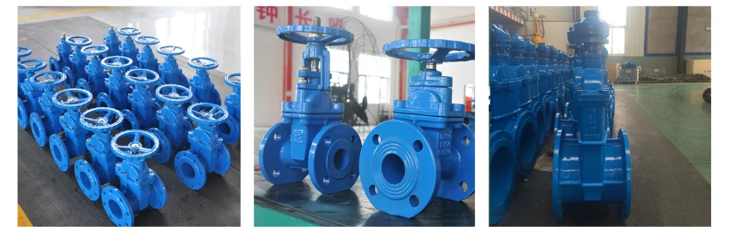 Manufacture Large Diameter Ruber-Seat Electric Motor Operated Actuated Ggg50 Ggg40 Outside Screw DIN3352 F4 Wedge Gate Valve with Signal Transmitter