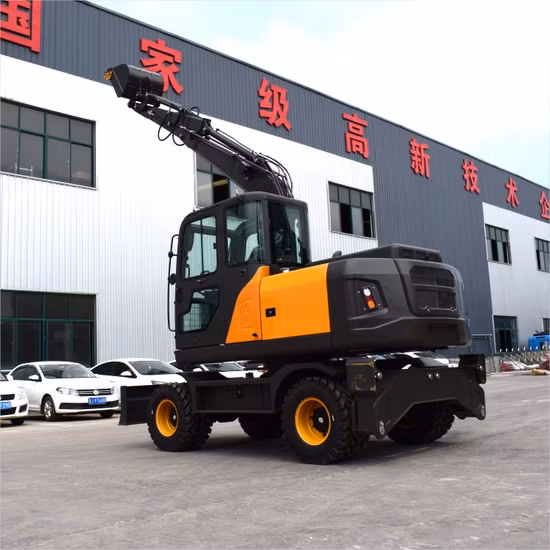 CE Approved 6ton 9ton Mini Excavators Digger Earth Moving Machine Hydraulic Wheel Excavator